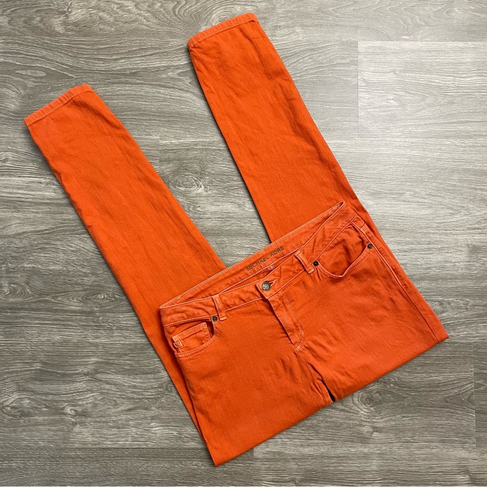 Michael Kors Orange Low Rise Skinny Jeans Size 8